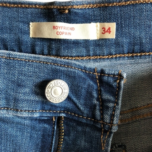 Levi’s Mid-Rise Boyfriend Jeans Size 34 Lapis Gem Medium Wash NWT NEW - Picture 13 of 16